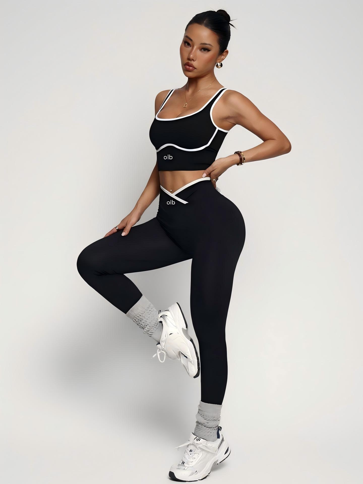 Sports Bra High Impact - 2-piece new sports bra vest pants