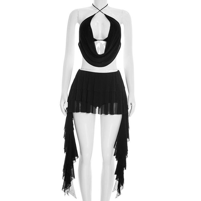 Women Sexy Solid Mesh 2 Piece  - огляд і ціна Cami Top Lace