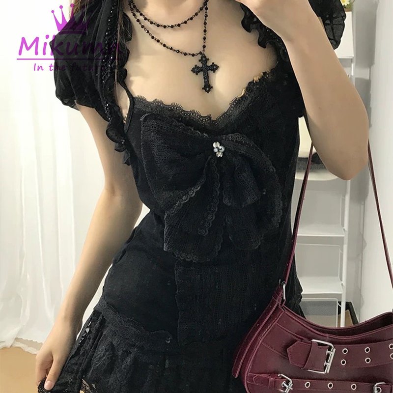 Mikumn Gothic Lolita Black Lac - огляд і ціна Cami Top Lace