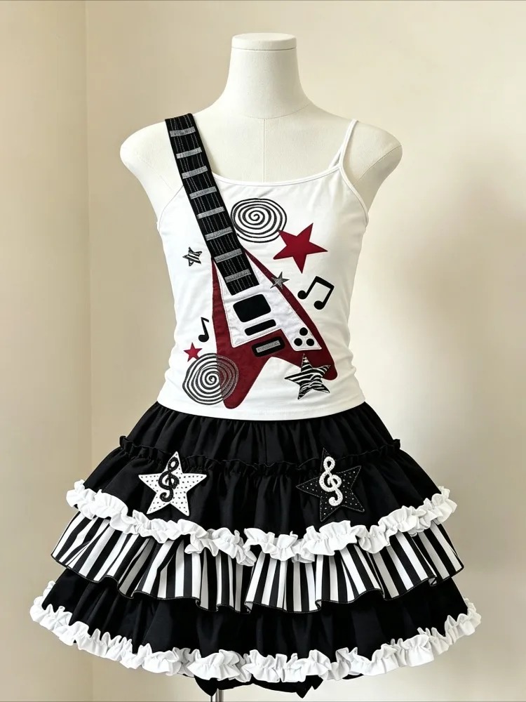 Retro 2000s Harajuku Two Piece - огляд і ціна Cami Top Lace